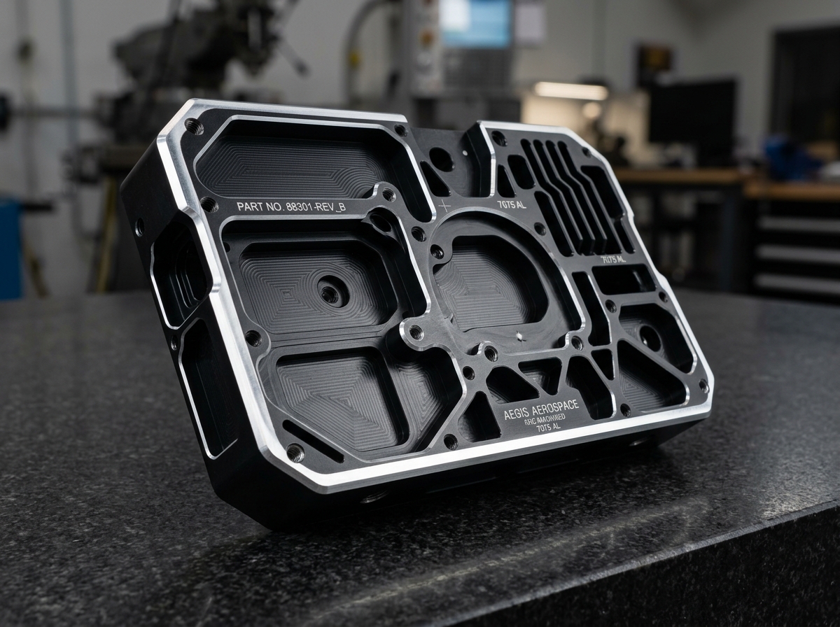 Illustrative machined chassis concept - illustrative CNC Machining application concept