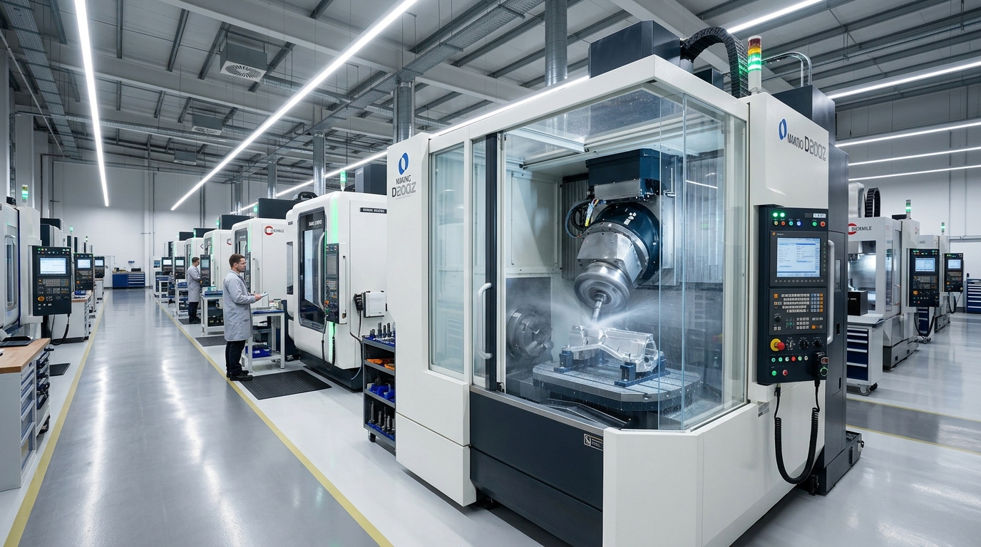 CNC machining equipment in a tooling workshop