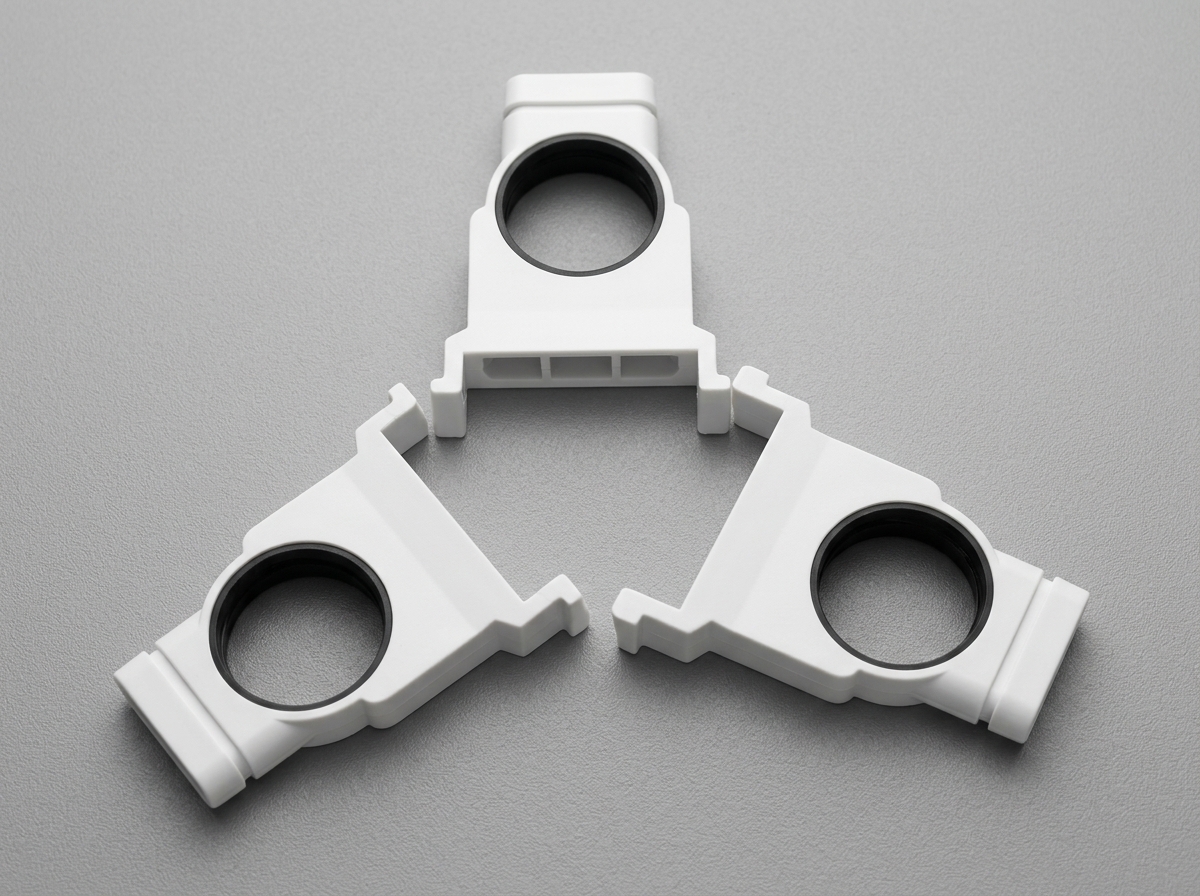Double injection mold for electronic parts
